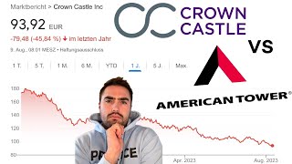 Real Estate Investments  American Tower vs Crown Castle two Cell Tower REIT worth taking a look at [upl. by Eybbob]