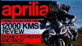 Across Australia on the Aprilia Tuono V4 12000 kms roadtrip [upl. by Akerdnahs279]