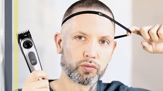 Haare selber rasieren  buzzcut  Fade mit Gummiband amp Barttrimmer halb verkac – GREY YOUNG [upl. by Candra]