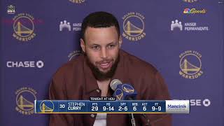 Steph Curry Postgame Interview  Golden State Warriors beat Houston Rockets 133110 [upl. by Remmer80]