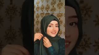 Hijab styles for school going girls 🥰 tutorial hijabfashioninspiration hijabfashion scarf [upl. by Oremor]