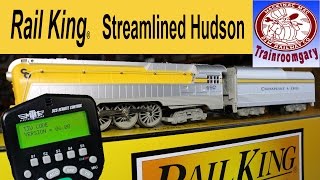 RailKing Streamlined Hudson Steam Engine on a Lionel Layout [upl. by Eitac]