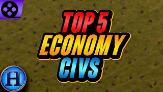 Top 5 Best Economy Civilizations  AoE2 [upl. by Nauwaj]