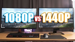 Is Full HD enough at 27inch 1080P vs 1440P 27inch gaming monitors [upl. by Schilling205]