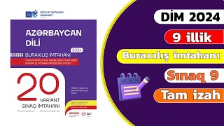 DIM 20 variant sınaq 9Buraxılış imtahanıAzərbaycan dili9cu sinif [upl. by Hacceber]