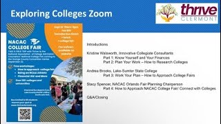 Exploring Colleges Zoom [upl. by Lahey975]