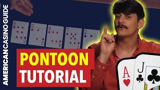 How To Play PONTOON British Blackjack [upl. by Notsnhoj]