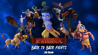 Little Krishna Back to Back Fights with Demons [upl. by Armillas]