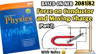 Magnetic Field  Force on a Conductor and moving charge in Nepali  Class 12 Physics  NEB [upl. by Brewster976]