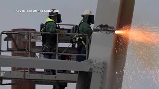 Crews work to lift Baltimore bridge debris officials eye temporary channel around collapse site [upl. by Diskson171]