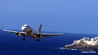 Amazing Airplanes Landings and Takeoffs Madeira Airport [upl. by Onirefes]