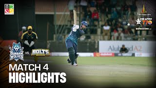 Match 4 Highlights I Day 2 I Durban Wolves vs Harare Bolts  Zim Afro T10 Season 2 2024 [upl. by Jessey146]