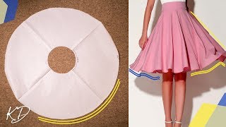 HOW TO MAKE FULL CIRCLE SKIRT PATTERN  KIM DAVE [upl. by Leuqar]