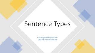 Sentence functions  declarative exclamatory imperative interrogative  A Level English Language [upl. by Jehiel]