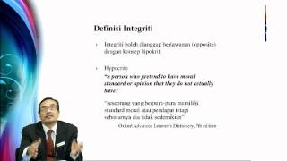 DEFINISI INTEGRITI [upl. by Normak558]