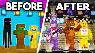 I BUILT my own FNAF 1 Pizzeria in Minecraft PE [upl. by Airahcaz]