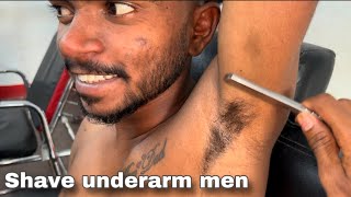 Underarm shaving parlourmen armpit shave asmr [upl. by Navonod611]