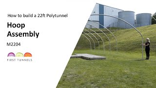 22ft Polytunnel  Constructing Hoops  M2204 [upl. by Ellerrehs123]