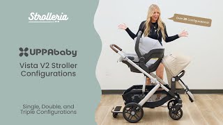 UPPAbaby Vista V2 Configurations How to Turn the Vista into a Single Double and Triple Stroller [upl. by Lippold]