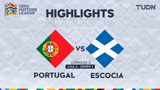 HIGHLIGHTS  Portugal vs Escocia  UEFA Nations League 2024  TUDN [upl. by Eita]