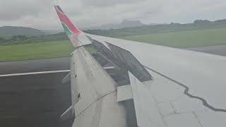 Landing in Mauritius  a day before Cyclone Belal14 January 2024 Kenya Airways [upl. by Ohce427]