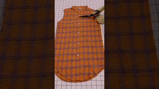 Repurposing old clothes to transform shirts into dresses shorts clothes dresses youtubeshorts [upl. by Eyma]