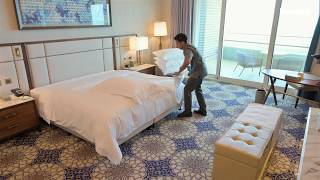 Housekeeping tips How to make the perfect hotel bed [upl. by Etiuqram]