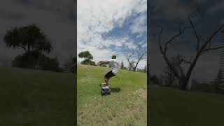 All Terrain electric skateboard riding on grass 🦗 [upl. by Norrabal]