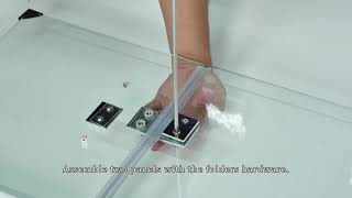 How to Install A Bifold Shower Door BFH Series [upl. by Kenway]