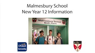 New Year 12 Information Evening  Malmesbury School Sixth Form [upl. by Akeihsal840]