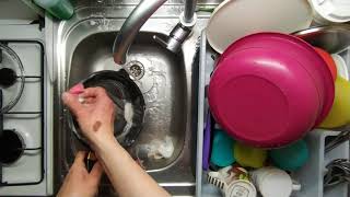 13 November 2024  Washing dishes clean with me transparent cleaning ASMR notalk Episode 1401 [upl. by Nosniv]