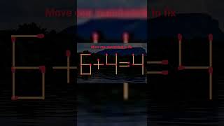 Can you solve this matchstick puzzle by moving just one stickmatchstickpuzzle puzzle [upl. by Intirb302]