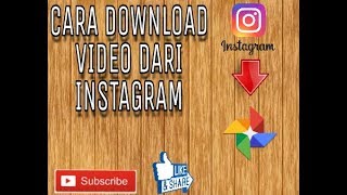 Tutorial Cara download video dari instagram❤❤Dredowncom [upl. by Brawner]