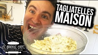 Tagliatelles fraiches maison  La recette des pâtes  TROP BON   Les Apprentis Chefs [upl. by Adnolaj]