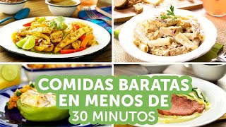 Comidas baratas en menos de 30 minutos  Kiwilimón [upl. by Thgirw]