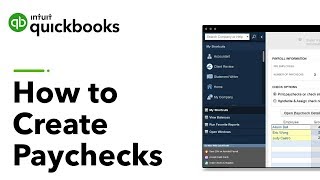 How to Create Paychecks with QuickBooks Desktop [upl. by Acinomad]