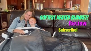 Best softest heated blanket machine washable amazon review SUBSCRIBE [upl. by Eaneg]