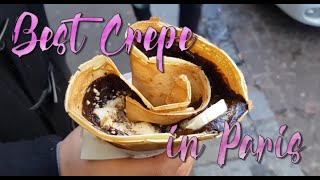 MUST try French Crepe in Paris  Au Ptit Grec  Rue Mouffletard  French Food [upl. by Nyllewell834]