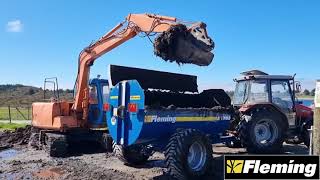 Fleming Agri muck spreader in action in Scandinavia [upl. by Urbanna837]