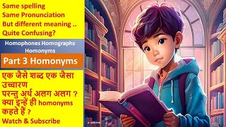 Part 3 Homonyms English speaking daily words english englishvocabulary ssc cbse bser [upl. by Caplan]