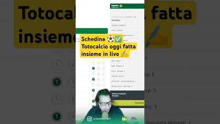 La schedina totocalcio fatta in live insieme è giá come vincere ora vediamo risultati 💪✅ shorts [upl. by Netsirhc]