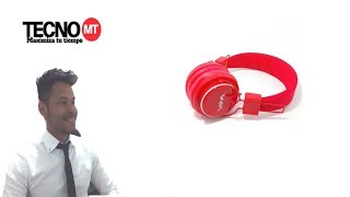 Revisión Audifonos Diadema Inalambricos Con Bluetooth Micro SD Rojos Wia [upl. by Odareg]