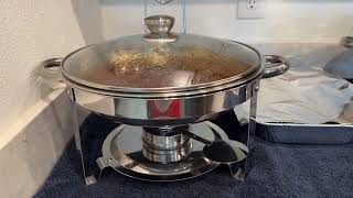 Stainless Steel Round Buffet Servers and Warmers Beautifully Made and Keeps Food Hot Chafing Dish [upl. by Hamford]