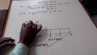 DRAW A VERNIER SCALE IN हिन्दी [upl. by Dudden440]