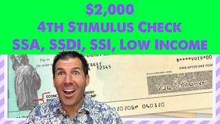 2000 4th Stimulus Check Update  Social Security SSDI SSI Low Income [upl. by Morell]