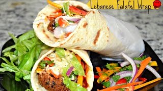 How to make Lebanese Wrap  Falafel Wrap  Falafel Veggie Wraps  hummus wrap  easy falafel recipe [upl. by Adena58]