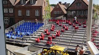 Tribünenaufbau EulenspiegelFestspiele Mölln [upl. by Marv]