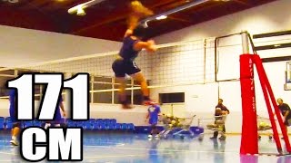 shortest volleyball spiker  huge spike ace jumper [upl. by Redleh]