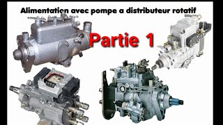 moteur diesel  Pompe dinjection rotative bosch VE  alimentetion et refoulement basse pression [upl. by Charis]