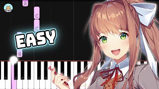 Doki Doki Literature Club OST  quotMain Theme  Your Realityquot  EASY Piano Tutorial amp Sheet Music [upl. by Noillid954]